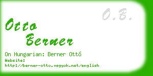 otto berner business card